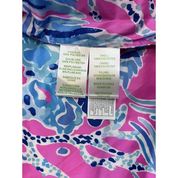 Lilly Pulitzer Women's Navy Blue 2 In 1 Haisley Puffer Jacket Vest $298 - Sz 00 - Picture 6 of 6